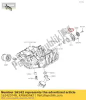 161420748, Kawasaki, 01 coperchio-pompa kawasaki  400 2018 2019 2020 2021, Nuovo