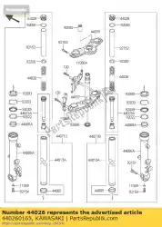 Here you can order the spring-front fork er650ecf from Kawasaki, with part number 440260165: