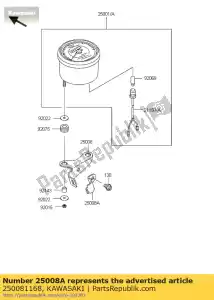 kawasaki 250081168 beugel-meter klf300-b4 - Onderkant