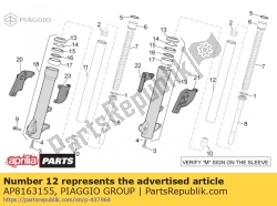 Aprilia AP8163155, Lh hub, OEM: Aprilia AP8163155