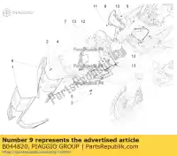 B044820, Piaggio Group, dashboardpaneel sx aprilia  caponord zd4vk000, zd4vka, zd4vk001, zd4vka01 zd4vkb000, zd4vkb001, zd4vkb003, zd4vkb00x, zd4vkb009 zd4vku00 1200 2013 2014 2015 2016 2017, Nieuw
