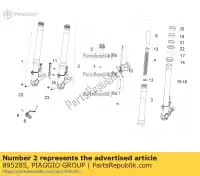 895285, Piaggio Group, forcella stanchion sx aprilia  rsv rsv4 rsv4 tuono tuono zd4ke000 zd4keu zd4kya00 zd4kyua zd4rkl00zd4rkl01 1000 1100 2011 2012 2013 2015 2016 2017 2018 2019 2020 2021 2022, Nuovo