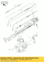 540110597, Kawasaki, embreagem de cabo bx250aef kawasaki ninja z 250 2015, Novo