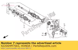 Ici, vous pouvez commander le anneau, pression auprès de Honda , avec le numéro de pièce 42206HM7003: