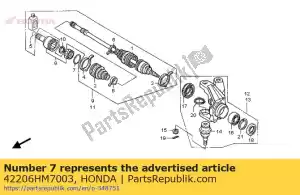 Honda 42206HM7003 anneau, pression - La partie au fond