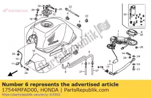 honda 17544MFAD00 rura, odpowietrznik zbiornika paliwa - Dół