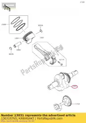 Qui puoi ordinare 01 albero motore-comp da Kawasaki , con numero parte 130310760: