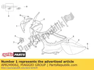 Piaggio Group AP8249062 rh underaddle. azul - Lado inferior