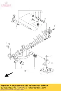 yamaha 3D8181010100 conjunto del eje de cambio - Lado inferior