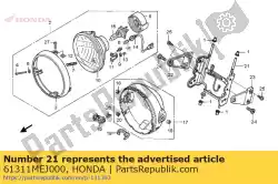 Tutaj możesz zamówić zosta? Komp., reflektor od Honda , z numerem części 61311MEJ000: