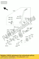 130701063, Kawasaki, guía, resorte de patada kdx175-a3 kawasaki kdx kx 200 250 1985 1986 1987 1988 1989 1990 1991 1992 1993 1994 1995 1996 1997 1998 1999 2000 2001 2002 2003, Nuevo