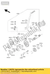 Here you can order the guide,kick spring kdx175-a3 from Kawasaki, with part number 130701063: