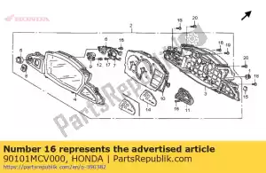 Honda 90101MCV000 vis, taraudage, 3x14 - La partie au fond