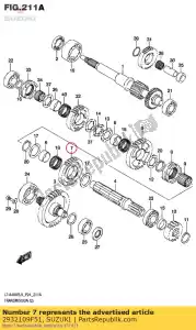 suzuki 2932109F51 engranaje sub t / m dr - Lado inferior