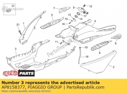 Aprilia AP8158377, Unterplatte. braun, OEM: Aprilia AP8158377