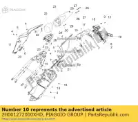 2H001272000XHD, Piaggio Group, lh rear fairing. grey aprilia rsv zd4rkl00zd4rkl01 1000 2016, New