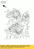 140011208, Kawasaki, juego de cárter zx750-p1 kawasaki zx 750 1996 1997 1998 1999 2000 2001 2002, Nuevo