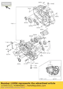 kawasaki 110567212 soporte, radiador bx250aef - Lado inferior