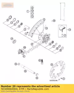 ktm 50309060000 tarcza hamulcowa przednia d = 260mm 2000 - Dół