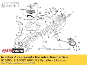 aprilia 858885 vordere unterstützung - Oberseite