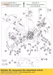 Qui puoi ordinare portagomma cpl. Da KTM , con numero parte 59031013044: