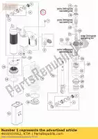 46181019S2, KTM, caixa monoshock cpl. husqvarna ktm  sx sxs 85 851714 851916 2014 2015 2016 2017, Novo