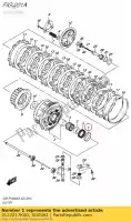 2122217K00, Suzuki, arruela, engrenagem conduzida pri thr suzuki gsxr1000a gsxr1000rz gsxr1000r 1000 , Novo