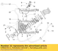 CM007013, Piaggio Group, Tubo di ritorno del serbatoio più freddo     , Nuovo