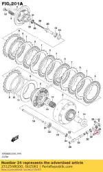 Here you can order the spring,clutch r from Suzuki, with part number 2312548G00: