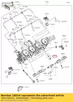 160140002, Kawasaki, parafuso-piloto de ar zx600-k1h kawasaki  er-6f er-6n kle klz ninja vulcan z zx 250 300 600 636 650 750 1000 1200 2003 2004 2005 2006 2007 2008 2009 2010 2011 2012 2013 2014 2015 2016 2017 2018 2019 2020 2021, Novo