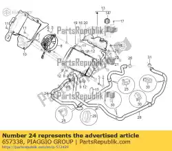 Qui puoi ordinare tubo della pompa di raffreddamento da Piaggio Group , con numero parte 657338: