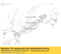 1B000642, Piaggio Group, voorbeugel dx vespa zapm80100, zapm80101, zapma7100 zapm808g, zapm80200, zapm8020, zapma7200, zapma78g 946 125 150 946 2013 2014 2016 2017 2018 2019 2020 2021 2022, Nieuw