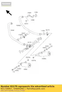 Kawasaki 921730067 braçadeira - Lado inferior