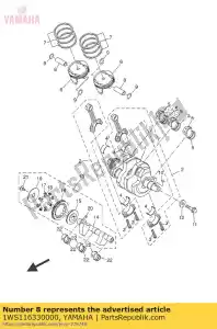 yamaha 1WS116330000 pin, piston - Bottom side