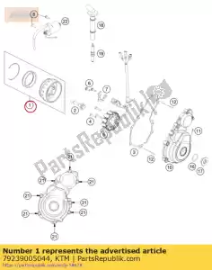 ktm 79239005044 rotor efi cpl. - Bottom side