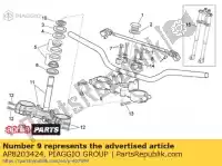 AP8203424, Piaggio Group, Fork upper plate aprilia  mx pegaso rx rx sx 50 125 1991 1992 1995 1996 1997 1998 1999 2000 2001 2002 2003 2004 2005 2006 2008 2009 2010, New