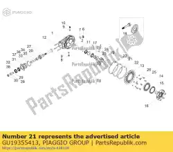 Qui puoi ordinare distanziale 1,6 mm da Piaggio Group , con numero parte GU19355413: