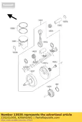 Aquí puede pedir manivela de Kawasaki , con el número de pieza 130351008: