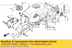 Ici, vous pouvez commander le levier, robinet de carburant auprès de Honda , avec le numéro de pièce 16963MY5860: