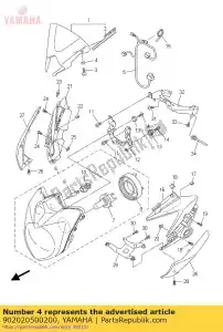 yamaha 902020500200 lavadora, placa - Lado inferior