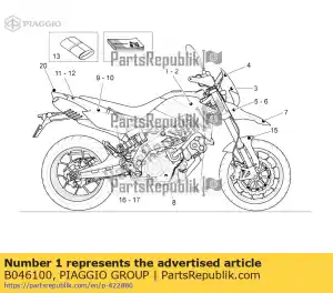 Piaggio Group B046100 rh decal 