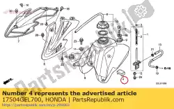 Aquí puede pedir goma, montaje en tanque de Honda , con el número de pieza 17504GEL700: