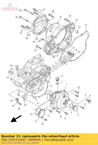 yamaha 5NL154531000 gasket - Bottom side