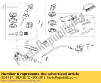 864414, Piaggio Group, cable cierre sillin ter125 derbi terra terra adventure e terra e 125 2007 2008, Nuovo