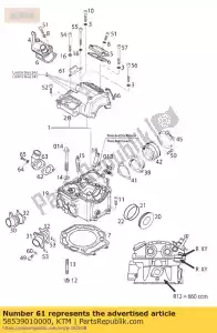 ktm 58539010000 porta-bobina de vara 2001 - Lado inferior