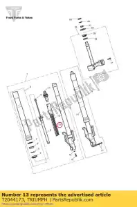 triumph T2044173 tube, inner, rh - Bottom side