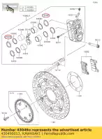 430490013, Kawasaki, embalagem, pistão zx1000e8f kawasaki  z zx 900 1000 2008 2009 2010 2014 2015 2016 2017 2018 2019 2020 2021, Novo