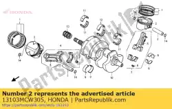 Aquí puede pedir pistón (os 0. 50) de Honda , con el número de pieza 13103MCW305: