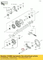 410680088, Kawasaki, axle,rr,16x267 ej800abf kawasaki  w 800 2011 2012 2013 2014 2016 2018 2019 2020 2021, New