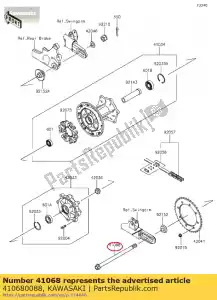 kawasaki 410680088 axle,rr,16x267 ej800abf - Bottom side